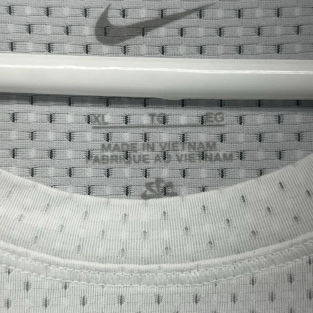 Nike Cropped Tank Top Womens XL Extra Large White Sleeveless Dri Fit‎ Mesh New